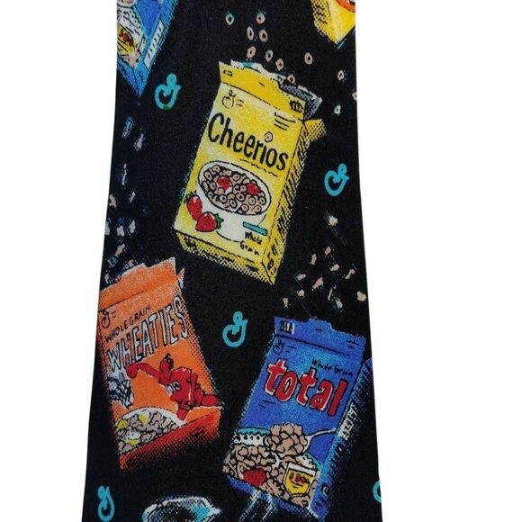 Rare Vintage General Mills Cereal Celebration Tie 100% Silk - Picture 6 of 14